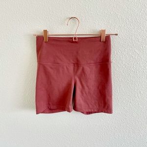 Pink High Waisted Yoga Shorts